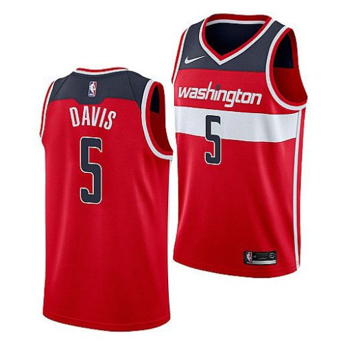 Maillot de Basket #5 Davis Washington Wizards Rouge